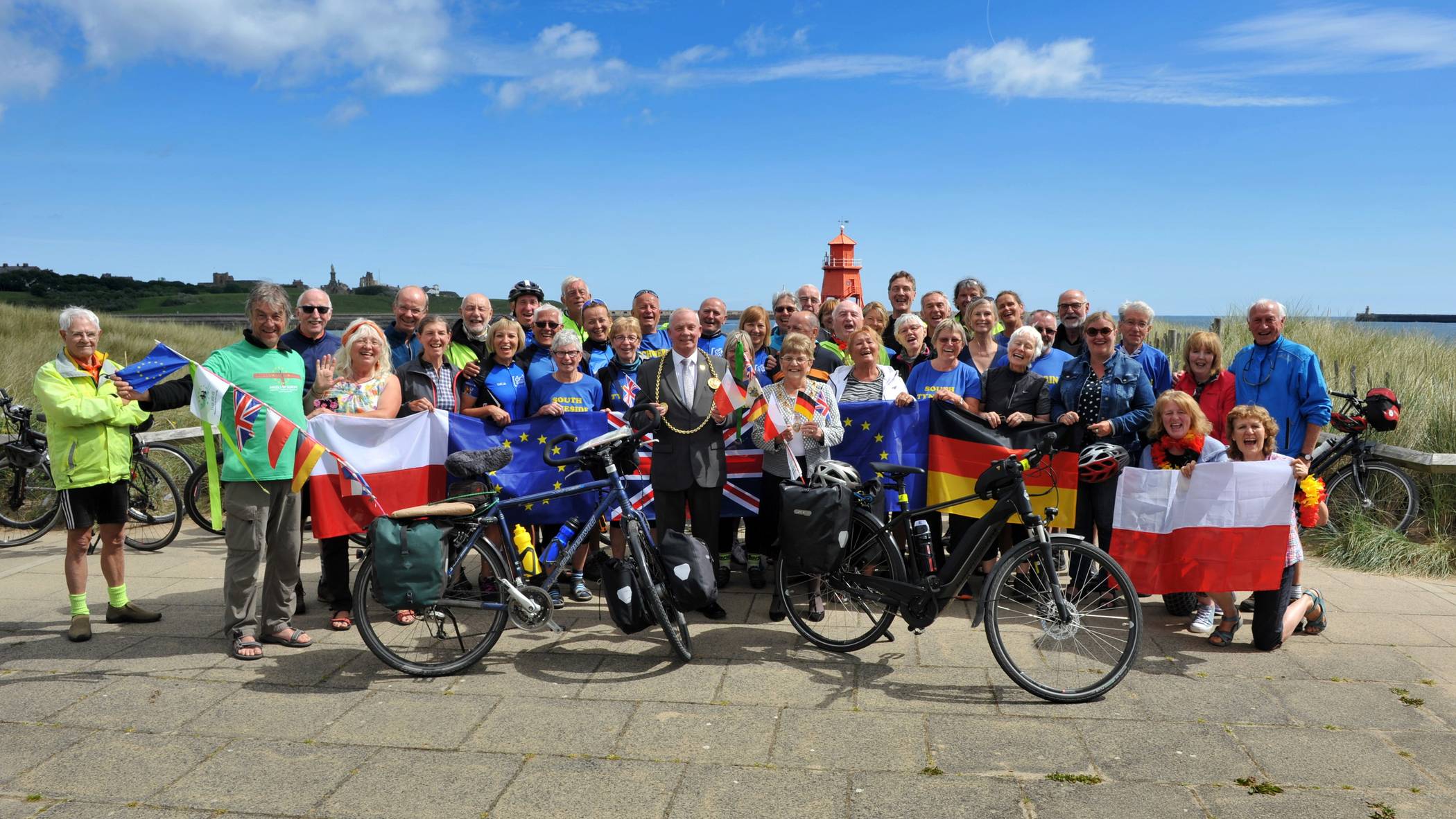  Radgruppen aus Wuppertal und Polen besuchten 2019 South Tyneside. 
