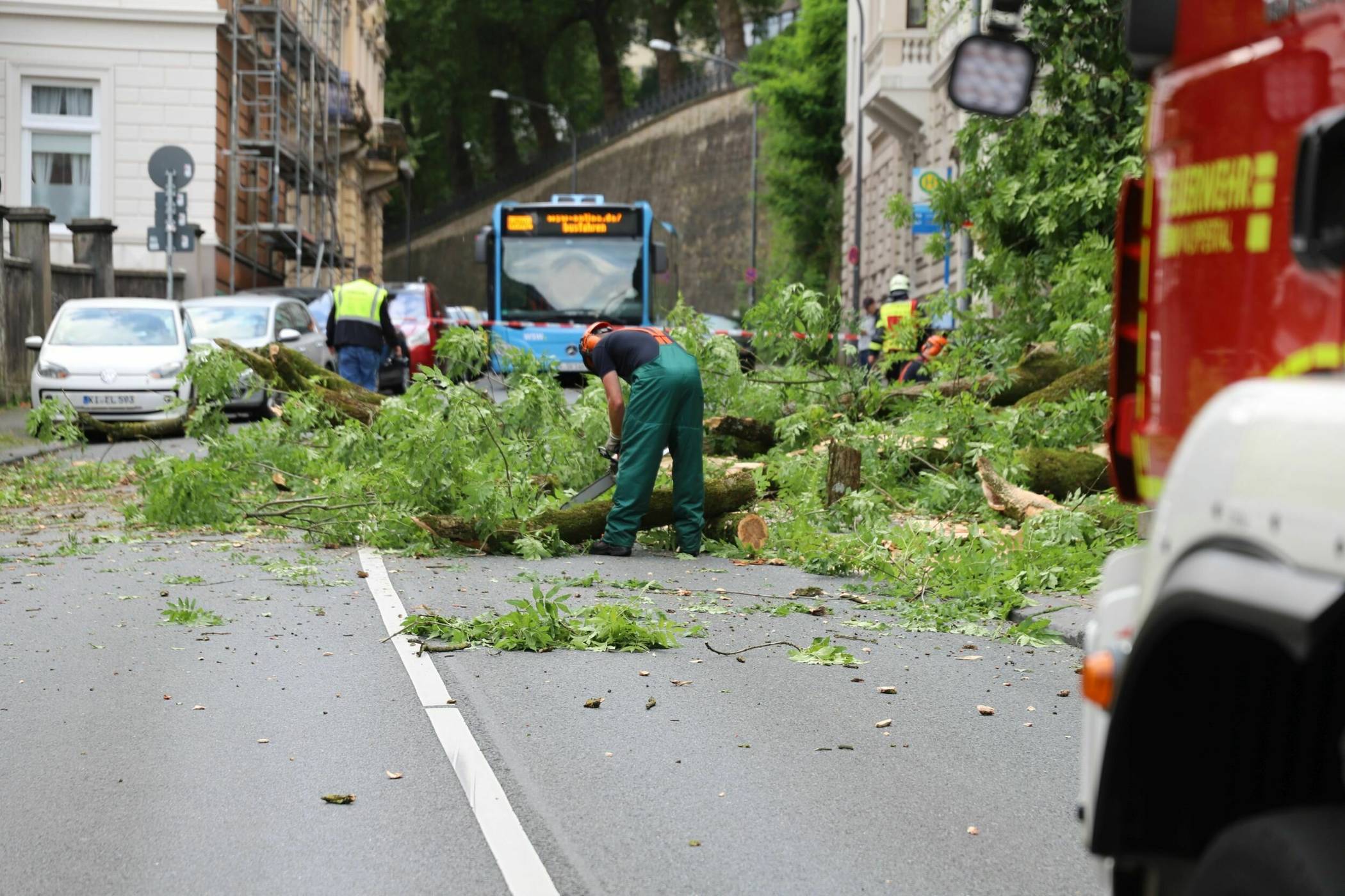  Die Feuerwehr hatte einiges zu tun. 